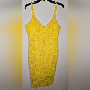 Boohoo Women's Floral Yellow Summer Dress Size 8